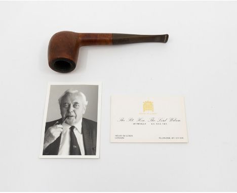 A Barling pipe owned and used by former UK Prime Minister Harold Wilson. Together with a small photographic portrait of Wilso