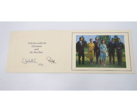 HM Queen Elizabeth II and HRH Prince Philip, Christmas card for Harold and Mary Wilson (former UK Prime Minister and his wife