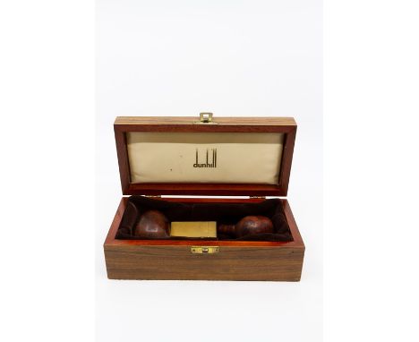 A cased Dunhill pipe owned and used by former UK Prime Minister Harold Wilson. Together with a Dunhill lighter (engraved 'H.W