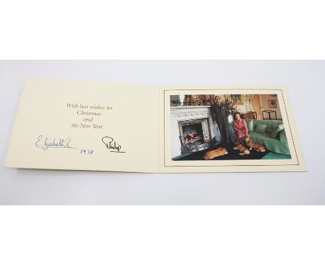 HM Queen Elizabeth II and HRH Prince Philip, Christmas card for Harold and Mary Wilson (former UK Prime Minister and his wife