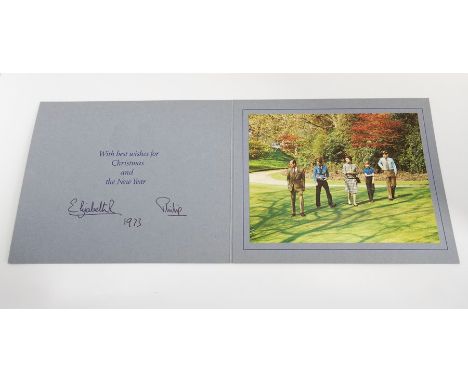HM Queen Elizabeth II and HRH Prince Philip, Christmas card for Harold and Mary Wilson (former UK Prime Minister and his wife