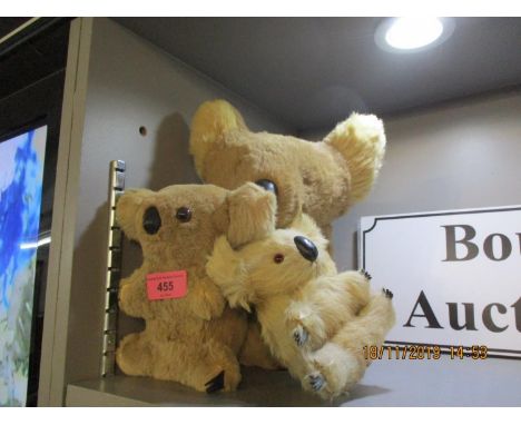 Three vintage soft toy Koala bears 