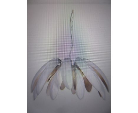 A modern boxed white leaves ceiling hanging light 