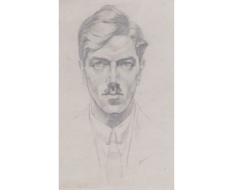 British School (early 20th century)Portrait of a gentleman, head and shoulders, wearing a suit and tieIndistinctly initialled