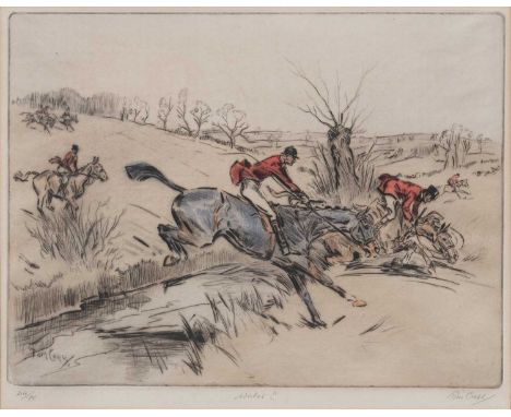 Tom Carr (1912-1977)"Water!!"Signed, inscribed and numbered 44/75 etching with colour, 27cm by 36cm; together with a colour p