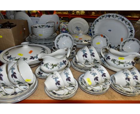 ROYAL DOULTON 'BURGANDY TC1001' SIX PERSON DINNER SERVICE to include six each of the following, dinner plates, starter plates