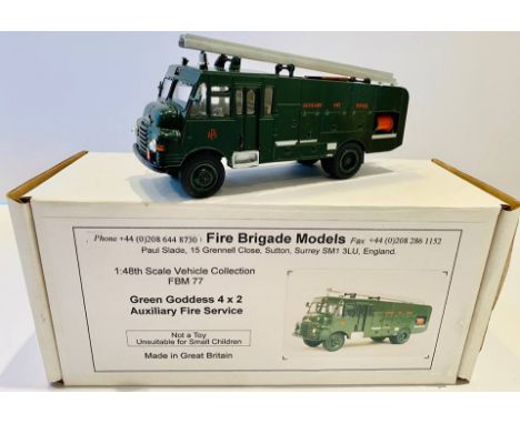 Fire Brigade models 1/48 Scale FBM 77 Green Goddess fire engine CONDITION REPORT: Very good condition with no apparent damage