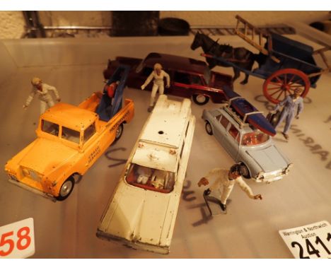 Spot On Land Rover breakdown and Austin Morris 1100 and other diecast vehicles including Dinky and Britains