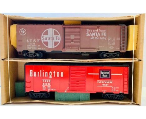 Pola O gauge assorted US freight wagons fitted with Kadee knuckle couplings