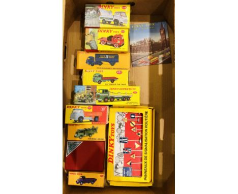 Dinky Toys Atlas Editions diecast models nine various assorted and a Road Signs box set