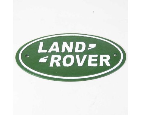 A Land Rover painted cast sign, 34cm wide