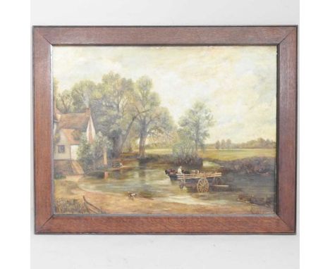 After John Constable, early 20th century, The Haywain, oil on canvas, 60 x 80cm