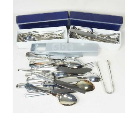 An Italian silver plated flatware service