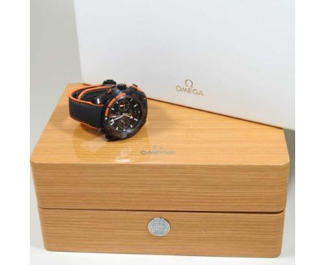 An Omega Seamaster Super Ocean Deep Black wristwatch, circa 2018, boxed with papers