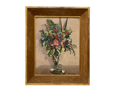 Helen Stuart Weir R.O.I. (British, 1915-1969)'The Last Rose of Summer', oil on board, signed lower right corner, framedoveral