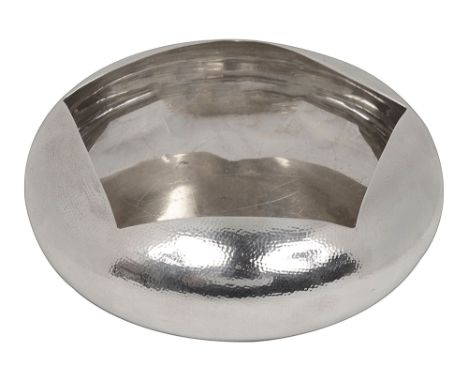 A mid 20th century Japanese silver bowlstamped Asahi Shoten Sterling 998of compressed circular form with all over finely spot
