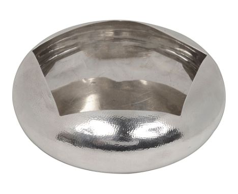 A mid 20th century Japanese silver bowlstamped Asahi Shoten Sterling 998of compressed circular form with all over finely spot