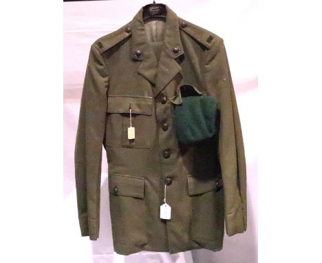 1965 Royal Marines tunic, trousers and beret with NI medal ribbon, some moth damages throughout. P&amp;P Group 2 (£18+VAT for