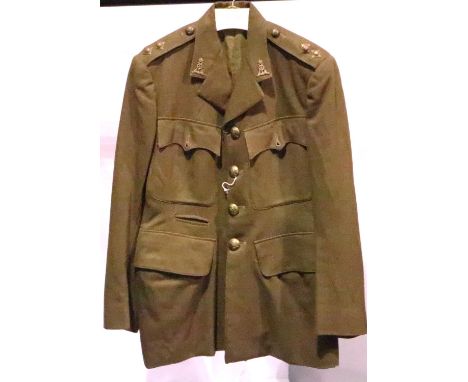 Royal Pioneer Corps no 2 tunic, badged to Lieutenant. P&amp;P Group 2 (£18+VAT for the first lot and £3+VAT for subsequent lo