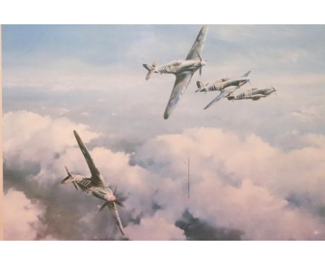 Robert Taylor (b. 1946): first edition print, Hurricane, pencil signed by Wing Commander Robert Stanford-Tuck, 49 x 59 cm. Po