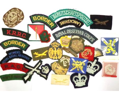Mixed military division patches, mostly British, WWII and later. P&amp;P Group 1 (£14+VAT for the first lot and £1+VAT for su