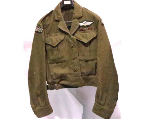 Canadian WWII 1st Parachute Battalion battledress, dated 1943, size no 10. P&amp;P Group 2 (£18+VAT for the first lot and £3+