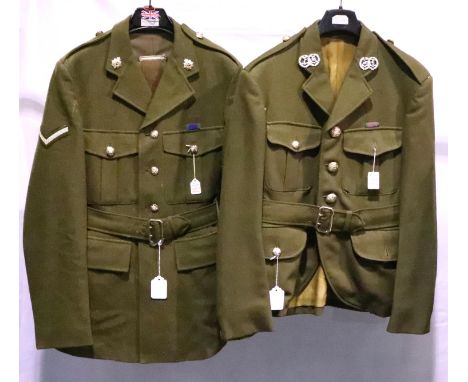 Two British No 2 tunics, one being L/CPL with trousers.  P&amp;P Group 3 (£25+VAT for the first lot and £5+VAT for subsequent