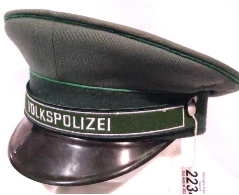 German Peoples Police reproduction cap. P&amp;P Group 2 (£18+VAT for the first lot and £3+VAT for subsequent lots) 