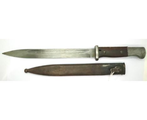 German WWII K98 Mauser bayonet with steel scabbard marked Coppel GmbH 1938. P&amp;P Group 2 (£18+VAT for the first lot and £3