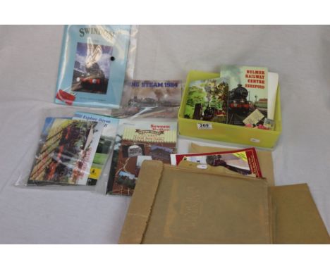 Box of mixed vintage Railway Ephemera, mainly  brochures &amp; timetables