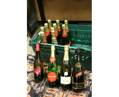 Ten 75cl Bottles of Brut Chaumet Premium Sparkling Perry together with a Bottle of Pommery Champagne, Bottle of Kriter Imperi