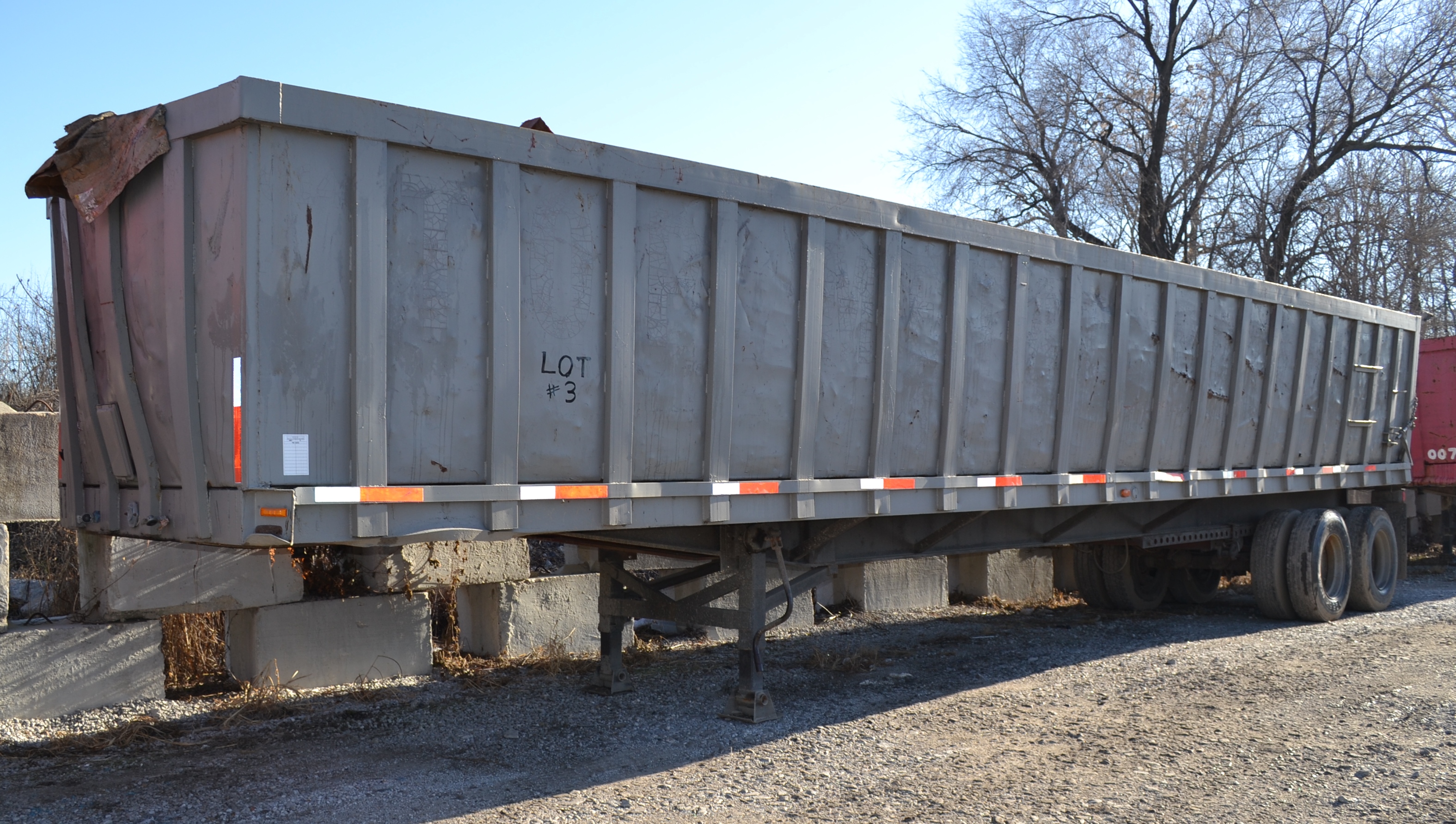 Approximately 42' Tandem Axle Gondola Trailer, No ID (NO TITLE YARD