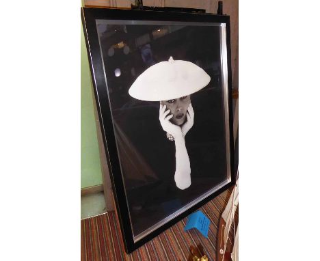 CONTEMPORARY SCHOOL PORTRAIT OF A LADY, print, framed and glazed, 133cm x 102cm.