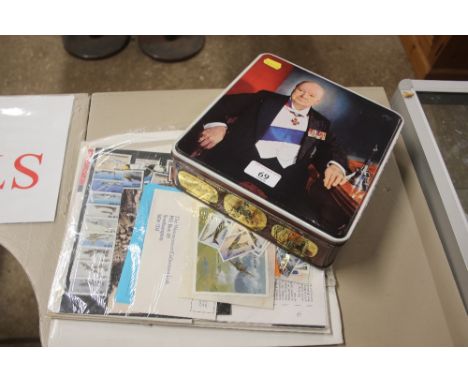 A quantity of WW2 related stamps, First Day covers and Churchill items 