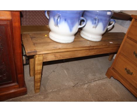 A modern pine bench 