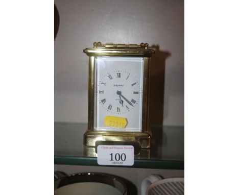 A Bayard eight day brass cased carriage clock AF