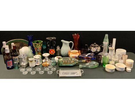 Ceramic &amp; glass - Soda bottles Manchester &amp; Sheffield, chemist stone pots etc. John smith’s commemorative Ales bottle