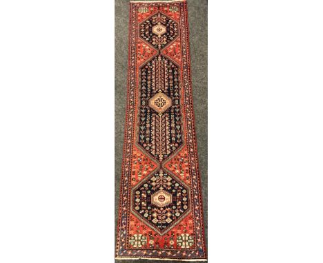 A South-west Persian Abadeh runner carpet / rug, 295cm x  74cm. 