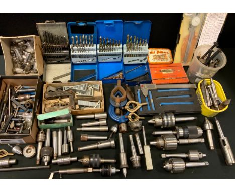 Metal Working and engineering Tools - drill chucks, Microtron Ltd Dial Caliper, cintride cutters, stamping blocks,  shaping d