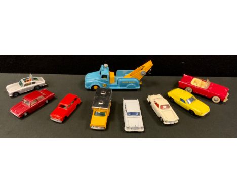 Toys - Diecast Vehicles, Budgie Toys Towing Tender and Breakdown truck, blue and yellow, A95 Austin Westminster Countryman;  