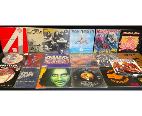 Vinyl records/LP`s including Black Sabbath, Iron Maiden, AC/DC The Rolling Stones, TRB, T-Rex, Alice Cooper, Eric Clapton, St