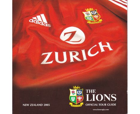 LIONS TOUR 2005 - SIGNED    Tournament programme for the 2005 British Lions Tour of New Zealand. Signed by 23 Lions tourists 
