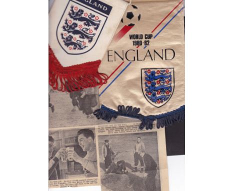 FOOTBALL MISCELLANY          Includes 50 press photographs of various sizes from 1940's - 1980's, 2 FA Cup Final newspapers, 