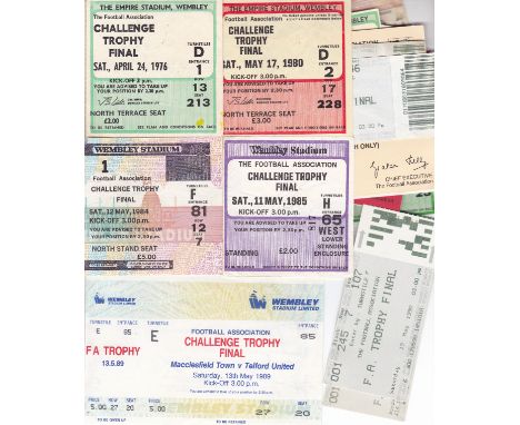 TROPHY / VASE FINALS TICKETS   Sixteen FA Trophy Final tickets between 1976 and 2002 including 76, 79 , 80 plus 8 x FA Vase F