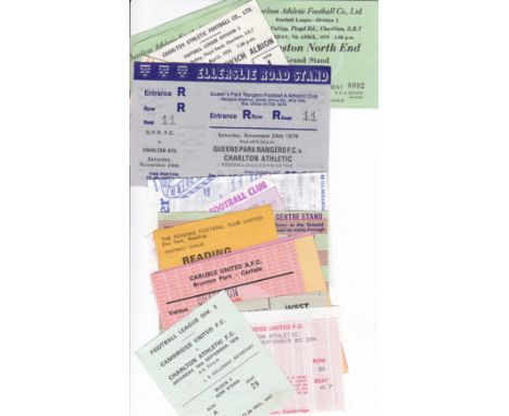 CHARLTON    Collection of 20 home and away Charlton tickets 1976 - 1983 inc 7 x homes all from the 1970's apart from Chelsea 