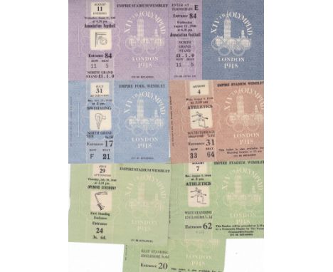 1948 OLYMPICS     Tickets for the 1948 Olympics, Football at Wembley 11/8/48 with counterfoil and official booklet, Opening C