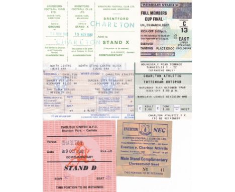 CHARLTON TICKETS       19 Charlton Tickets  9 Home and 10 Away 1980 – 1990  includes 2 Home Directors  Box tickets against Wi