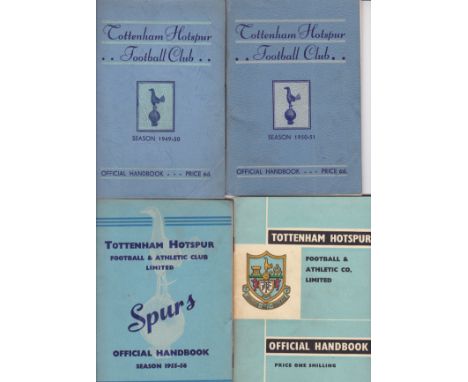 TOTTENHAM     Six Tottenham handbooks 49/50, 50/1, 55/6, 60/1, 61/2 and 62/3 (scores inserted).   Generally good