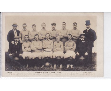 EVERTON POSTCARD 1904-05   Everton postcard, team group 1904-05, players, officials, directors all named. Rotary photo 3846 A