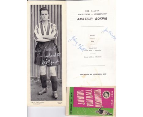 SCOTTISH MISCELLANY    Interesting collection of Scottish related items, comprising programme Scotland v Austria 2/5/56 (good